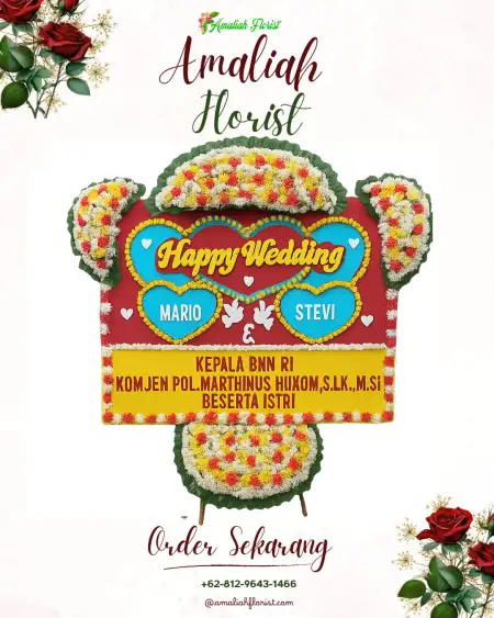 Papan Bunga Pernikahan Tipar